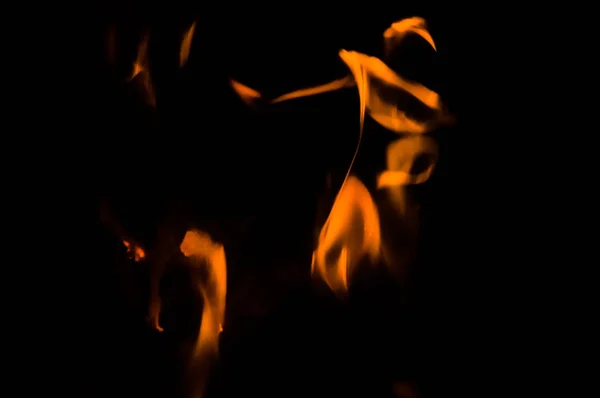 Fire dancing in the night — Stock Photo, Image