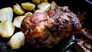 Biftek hazır aile akşam yemeği için carve için