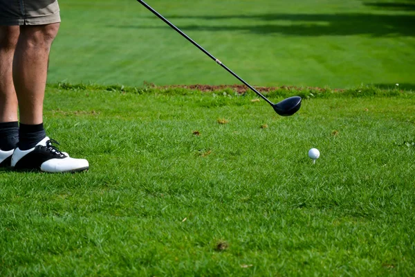 Yeşil koyarak pratik golfçü