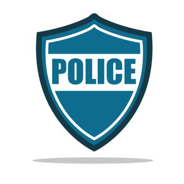 Polis simgesi illüstrasyon düz tasarım