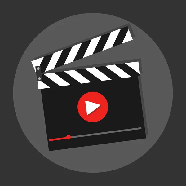 Video Action Vektor Symbol Illustration Flaches Design — Stockvektor