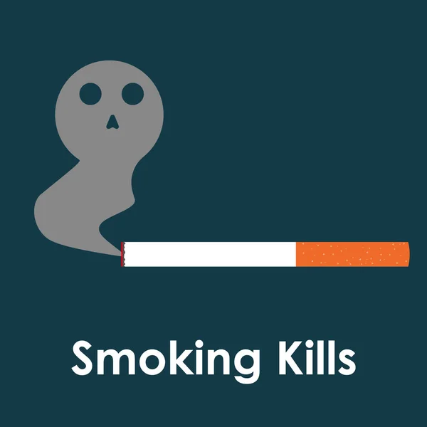 Art Smoking Kills Vector Icon Illustration Flat Design — Stock Vector