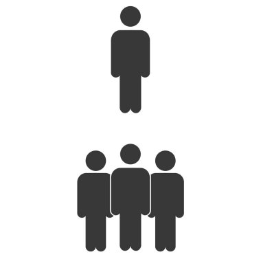 Modern düz tasarım vektör resimde insanlar Icon set