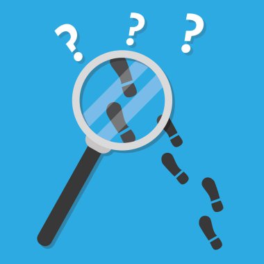 Dedektif düz tasarım vektör çizim teftiş