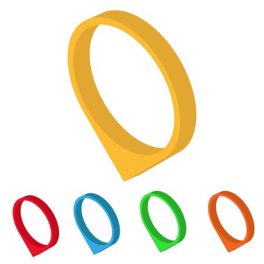 İşaretçi simgesi vektör izometrik tasarım göster