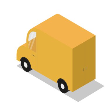 Araba ile gölge izometrik tasarlamak vektör