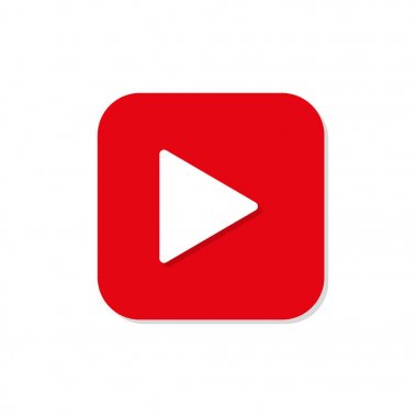 Video oynatımını simgesi logo vektör çizim düz tasarım