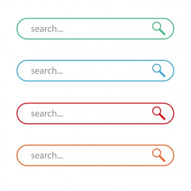 Arama tarayıcı simgesini logo vektör çizim düz tasarımı