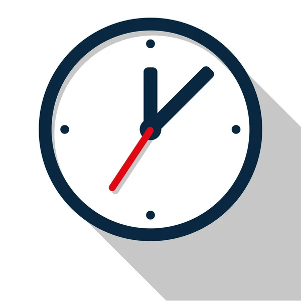 Desenho Plano Ilustração Vetor Ícone Relógio Com Sombra —  Vetores de Stock