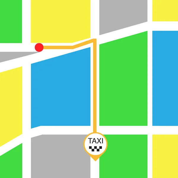 Gps Map Taxi Vector Icon Illustration Flat Design — Stock Vector