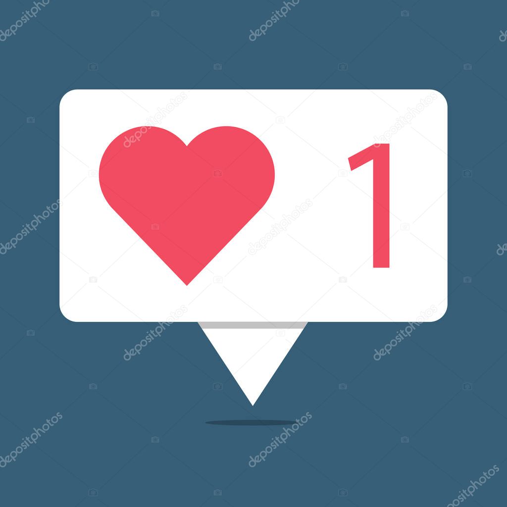 Hearth pink vector icon illustration flat design