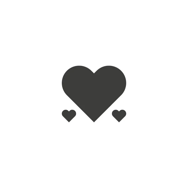 Heart Love Icon Vector Illustration Flat Design — Stock Vector