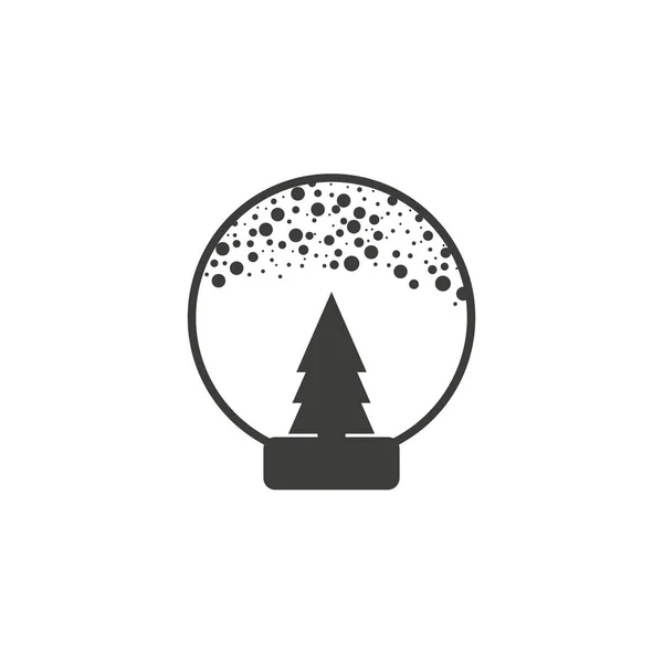 Christmas Snow Globe Vector Illustration Flat Design — Stock Vector