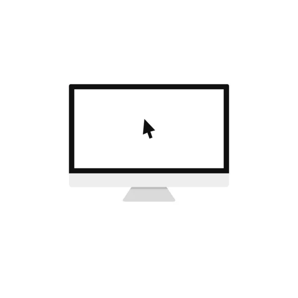 Computermonitor Illustratie Vector Plat Ontwerp — Stockvector