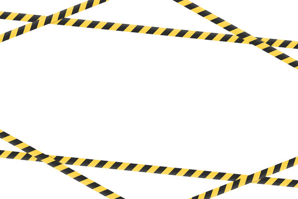 Warning tape background icon. Vector illustration in flat design
