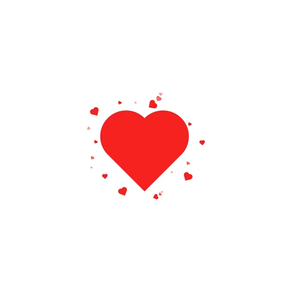 ハートアイコン バレンタインデー 平面デザインのベクトルアイコンイラスト — ストックベクタ