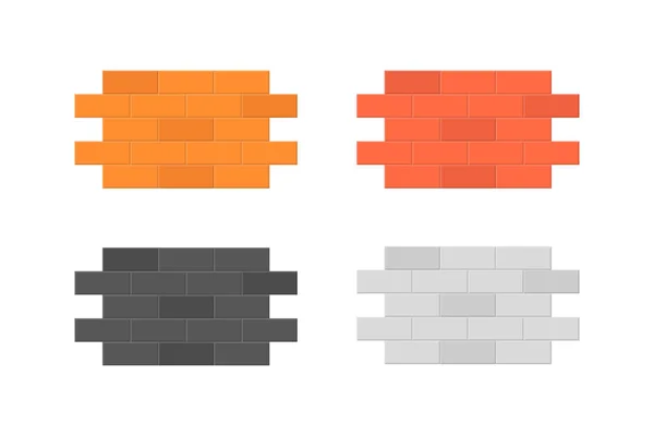 Parede Tijolo Ilustração Vetorial Design Plano —  Vetores de Stock