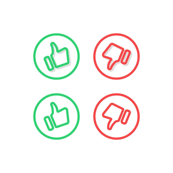 Thumbs Thumbs Social Media Icon White Background Vector Illustration Flat — ストックベクタ