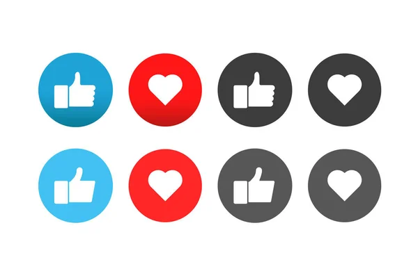 Thumbs Thumbs Social Media Icon White Background Vector Illustration Flat — ストックベクタ