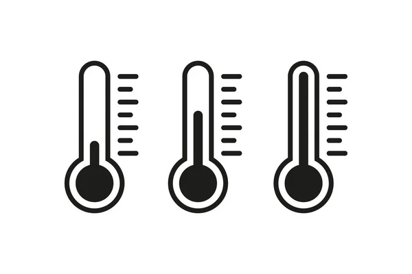 温度アイコンのセット 平面設計におけるベクトル図 — ストックベクタ