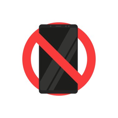 Cep telefonu resimleme simgesi yok. Düz tasarımda vektör