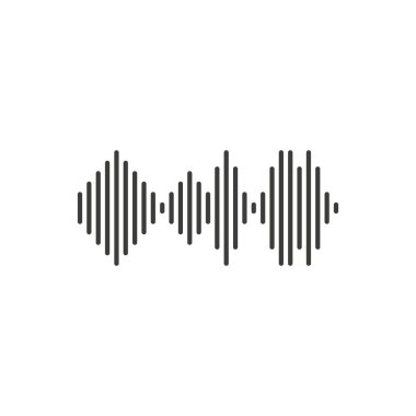 ses dalgası simgesi. vektör illüstrasyonu