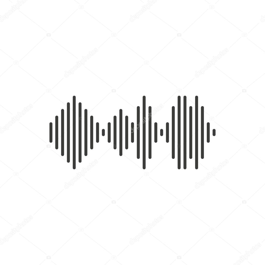 Sound wave icon. Vector illustration