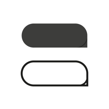 Konuşma balonu ikonu. Düz tasarımda vektör illüstrasyonu