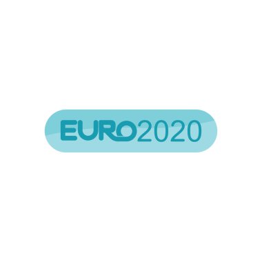 Euro 2020 ikonu. Düz tasarımda vektör illüstrasyonu