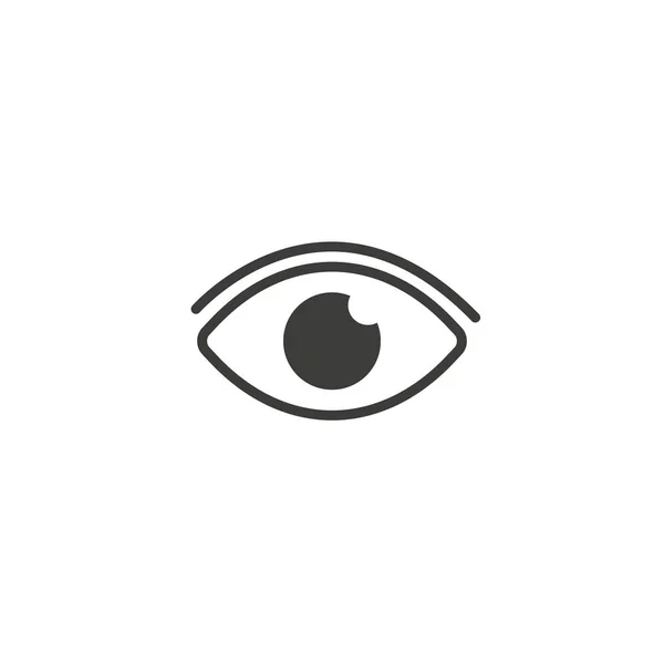 Augensymbol Mit Schatten Vektorabbildung Flachem Design — Stockvektor