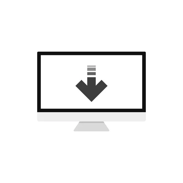 Download Het Pictogram Computer Vector Illustratie Plat Ontwerp — Stockvector