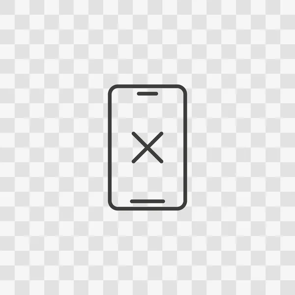 Smartphone Aucun Signe Illustration Icônes Vectorielles Design Plat — Image vectorielle