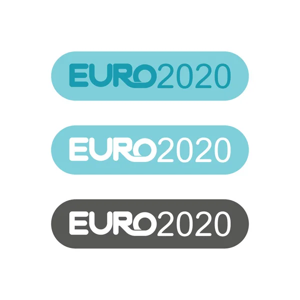 Ikona Euro2020 Vektorová Ilustrace Plochém Provedení — Stockový vektor
