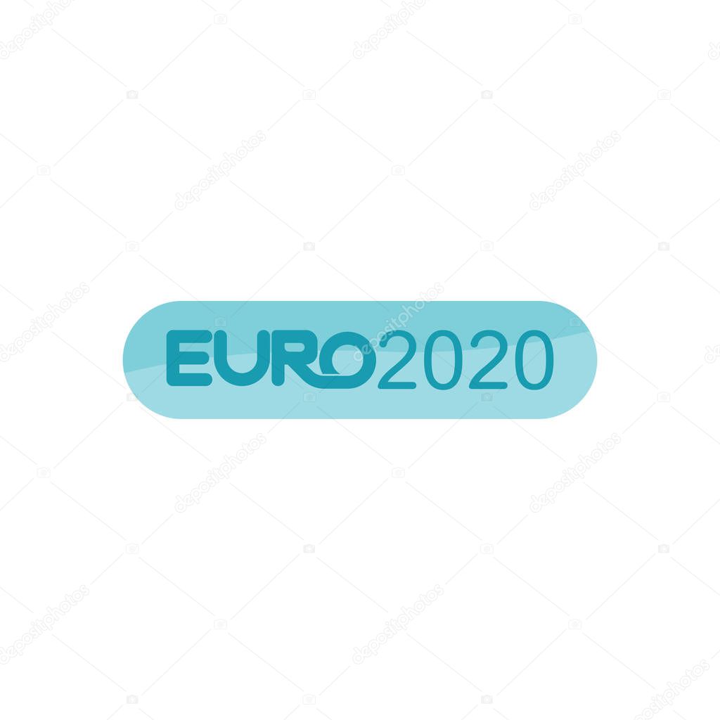 Euro 2020 icon. Vector illustration in flat design