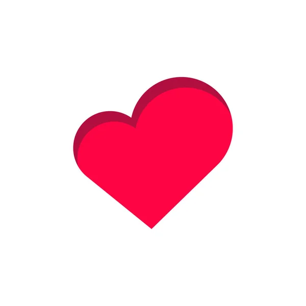 Herz Symbol Valentinstag Darstellung Des Vektorsymbols Flachem Design — Stockvektor