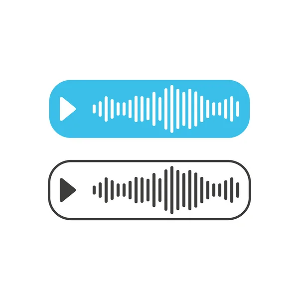 Voice Message Icon Vector Illustration Flat Design — Stock Vector