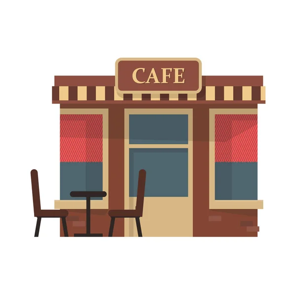 Café Illustration Vektorabbildung Flachem Design — Stockvektor