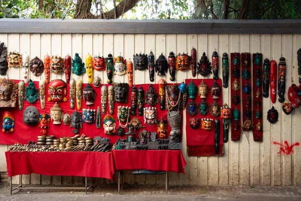 Катманду Непал Мая 2017 Года Сувениры Хранятся Продажи Улицах Тамеля — стоковое фото