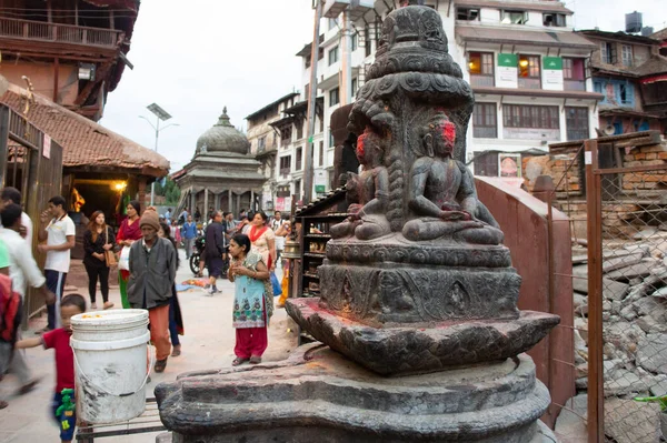 Katmandu Nepal Czerwca 2017 Buddyjska Chaitya Przed Świątynią Ganesh Basantapur — Zdjęcie stockowe