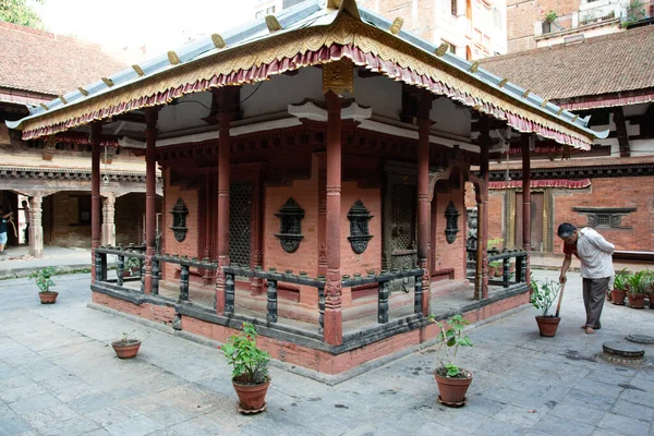 Kathmandu Nepal Juni 2017 Een Kleine Tempel Het Pand Van — Stockfoto