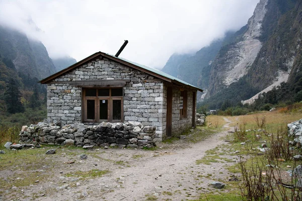 Langtang Nepal Oktober 2016 Een Verlaten Theehuis Ghoda Tabela Langtang — Stockfoto