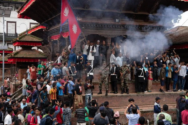 Kathmandu Nepal Settembre 2017 Enorme Folla Riunisce Nei Locali Del — Foto Stock