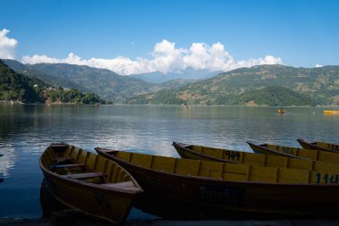 Pokhara, Nepal - 18 Kasım 2017: Pokhara 'daki 