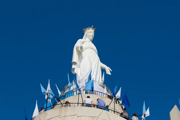 Jounieh Libanon Maj 2017 Staty Harrisa Lokalerna Harissa Katedral Även — Stockfoto