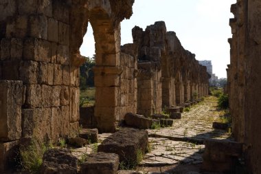 Lastik, Lübnan - 16 Haziran 2017: Lastik kalıntılarının görüntüsü.