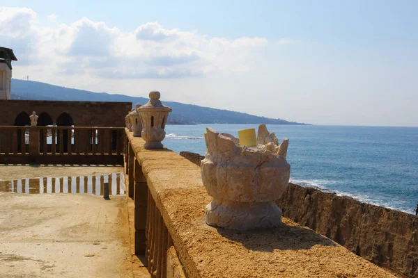 Serene view of mediterranean sea from the beach view point at Batroun.