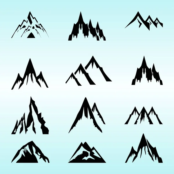 Formes de montagne pour Logos. Style de conception vectorielle . — Image vectorielle