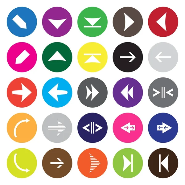 Düz tasarım kağıt okları simge vektör şablon desigyn öğesi ayarla.