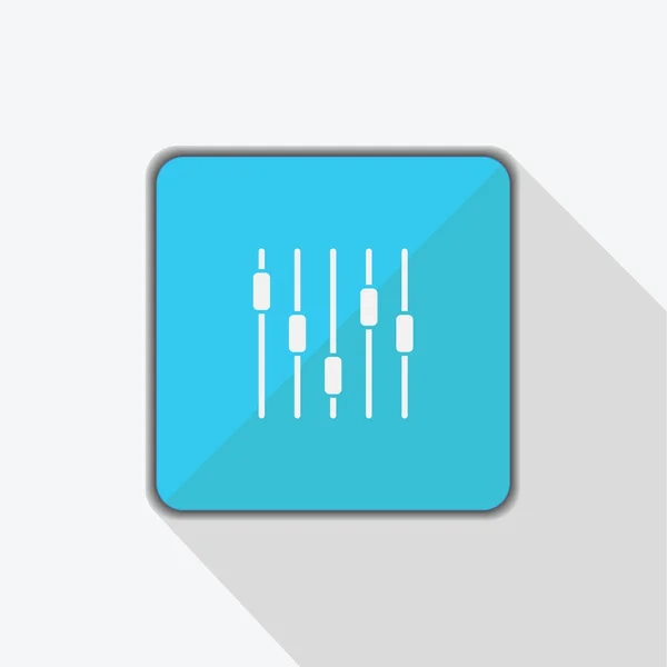 Volumen Icono Vector Ilustración sobre cuadrado azul y fondo gris . — Vector de stock