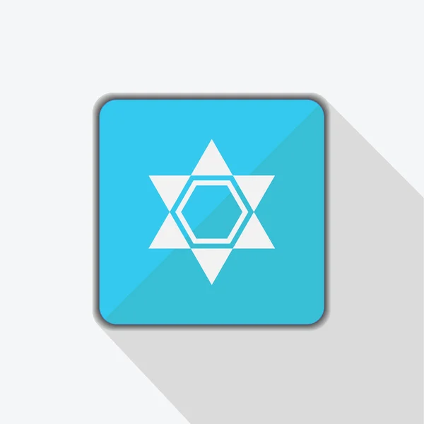 Estrella de David icono aislado sobre fondo azul. Estrella de David símbolo de Israel. Existencias de vectores . — Vector de stock